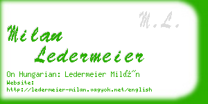 milan ledermeier business card